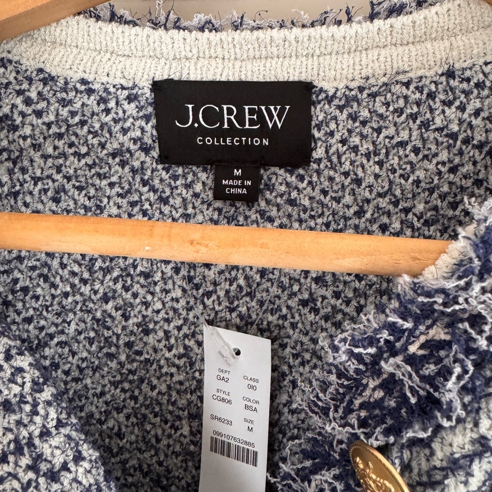 NWT J. Crew Collection cropped lady jacket in textured sz M - Picture 4 of 5